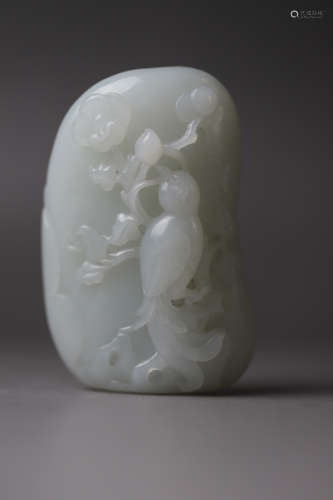 A Bird White Jade Ornament