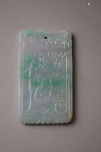 A Character Jadeite Pendant