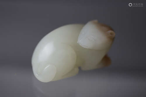 A White Jade Beast Figure