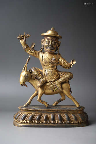 A Gilt Bronze Buddha Figure Statue