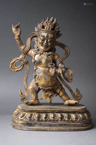 A Gilt Bronze Buddha Figure Statue