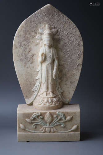 A Stone Buddha Figure Statue