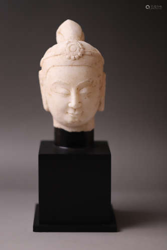 A Stone Buddha Head Figure Statue