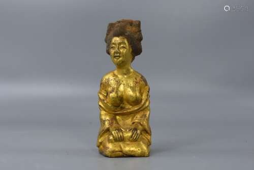 Han Dynasty bronze gilded maid