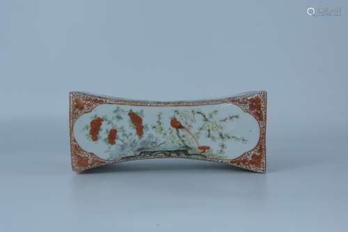 Qing enamel porcelain pillow