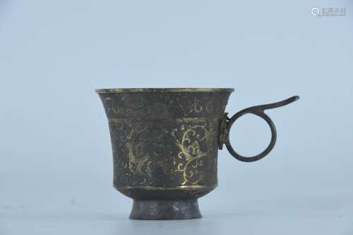 Tang silver gilt wine cup