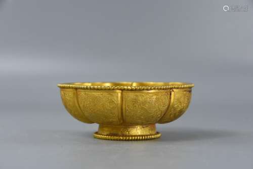 Bronze gilt bowl of Han Dynasty