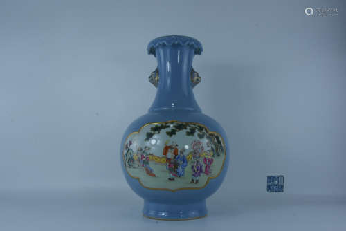 Qing enamel vase