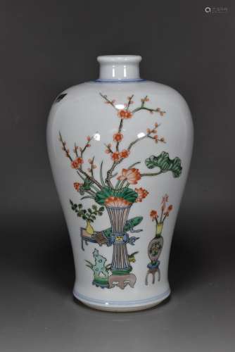 The Qing Dynasty Kangxi years multicolored ancient pattern p...