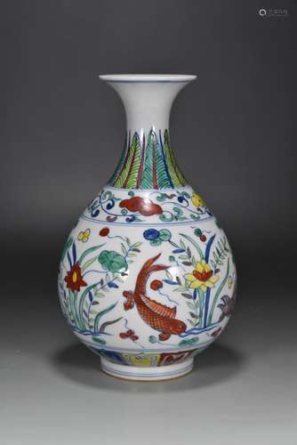 Ming dynasty chenghua year bucket color fish algae pattern j...