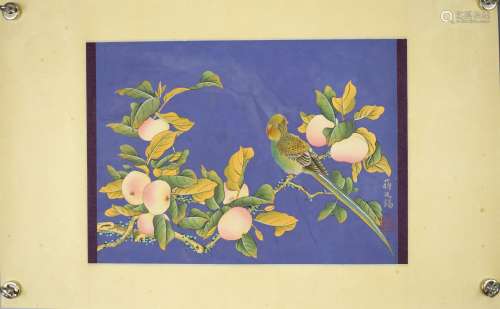 Jiang Tingxi flower and bird mirror core