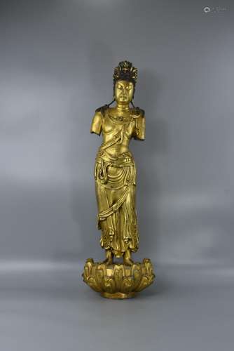 Bronze gilt Buddha of Han Dynasty