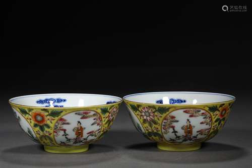 A PAIR OF QING DYNASTY FAMILLE ROSE CONSECRATION COWBOY AND ...