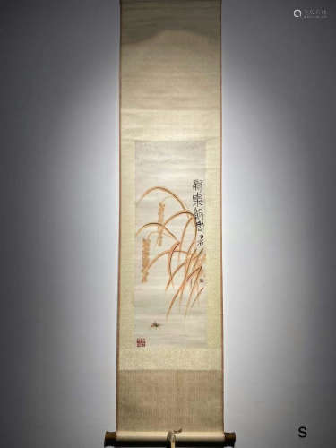 Contemporary, Qi Baishi Inscription, Vertical Paper Painting
