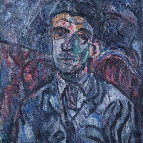 Richard MANDIN (1909-2002) Portrait d’homme. 1946 Huile sur ...