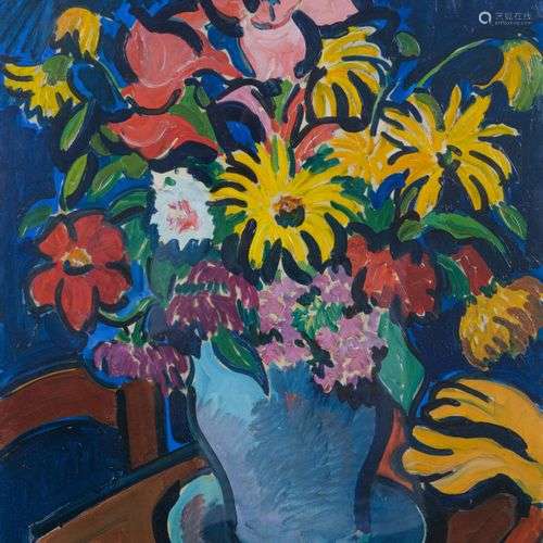 Pierre DE BELAY (1890-1947) Nature morte au bouquet de fleur...