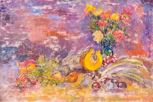 David DELLEPIANE (1866-1932) Nature morte Technique mixte Si...