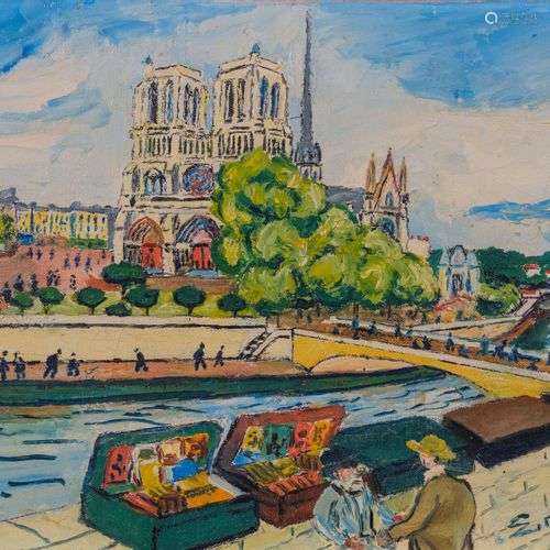 Élisée MACLET (1881-1962) Notre dame de Paris Huile sur toil...