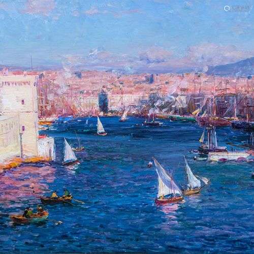 Jean-Baptiste OLIVE (1848-1936) L’entrée du port de Marseill...