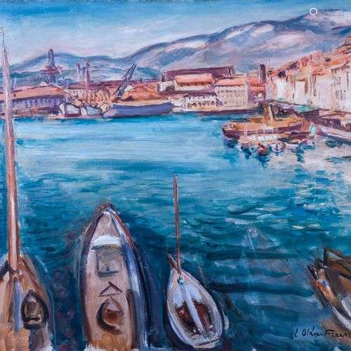 Emile Othon FRIESZ (1879-1949) Bateaux dans le port de Toulo...