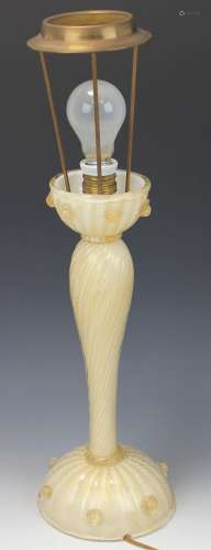 Een Murano glazen lampenvoet
