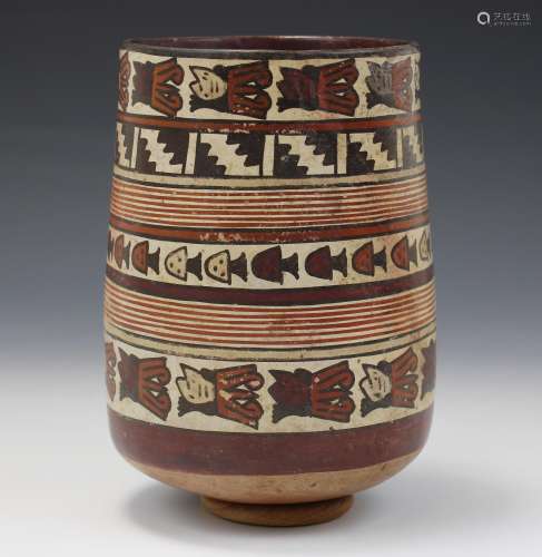 Een Nazca pre-columbiaanse Kero vaas