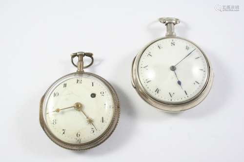 A SILVER PAIR CASED VERGE POCKET WATCH named dial for Willia...