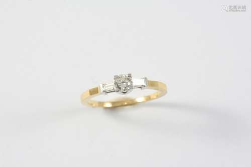 A DIAMOND SOLITAIRE RING the round brilliant-cut diamond is ...