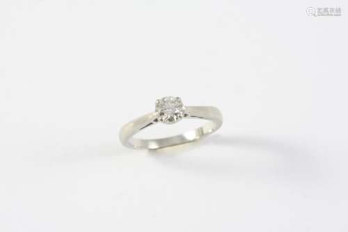 A DIAMOND SOLITAIRE RING the brilliant-cut diamond is claw s...