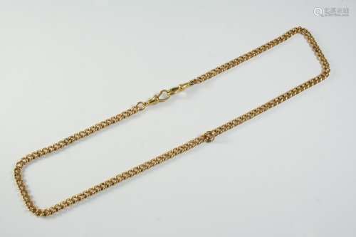 AN 18CT GOLD CURB LINK WATCH CHAIN 45.5cm long, 29.9 grams