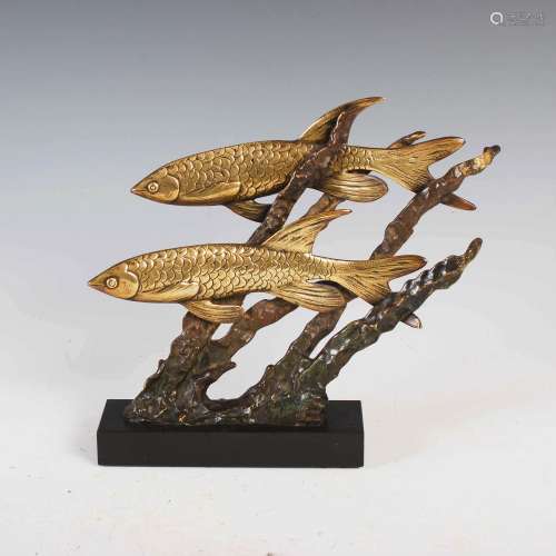 Georges Lavroff (Russian 1895-1961) Two fish swimming throug...