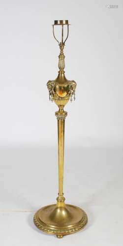 An early 20th century Neo-Classical style brass standard lam...