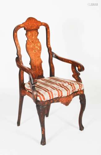 A late 18th/ early 19th century Dutch mahogany and marquetry...