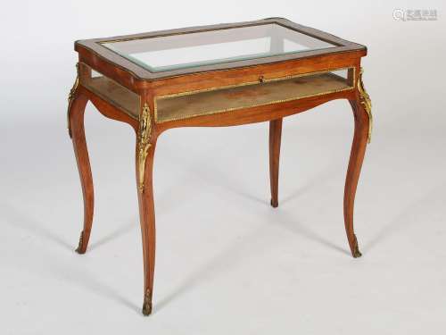 A late 19th century rosewood marquetry and gilt metal mounte...