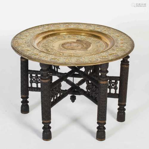 A late 19th/ early 20th century Middle Eastern brass topped ...