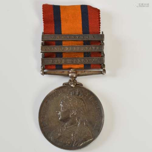 A Queen's South Africa medal, inscribed to '4040. Pte. J. KA...