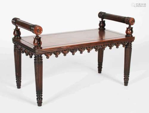 An early 19th century mahogany hall bench attributed to Geor...