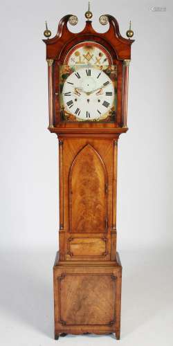 A 19th century mahogany musical longcase clock of Masonic In...