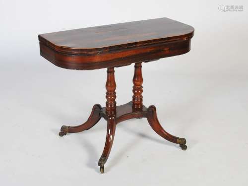 An early 19th century rosewood, boxwood lined and gilt metal...