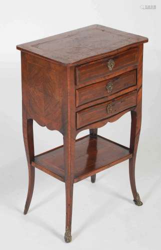 A late 19th century French kingwood occasional table, the sh...