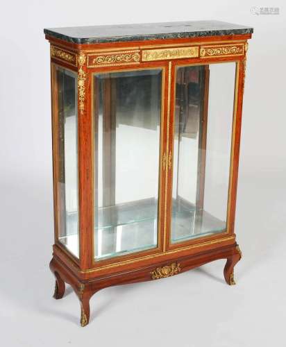 A late 19th century French satinwood and gilt metal mounted ...