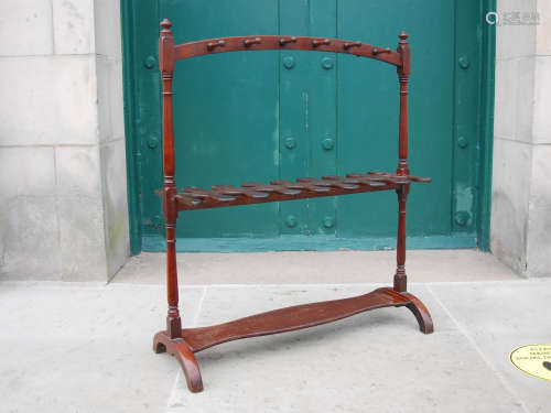 A 19th century mahogany boot rack, 91cm wide x 104.5cm high.
