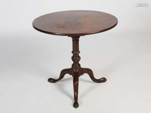 A George III mahogany birdcage snap-top occasional table, th...