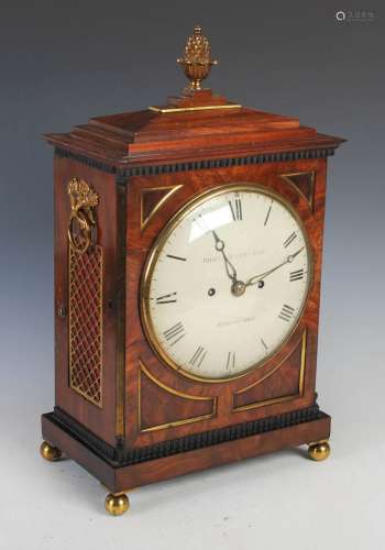 An early 19th century mahogany and gilt metal mounted bracke...