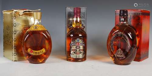 Three boxed bottles of Blended Scotch Whisky, comprising; Th...