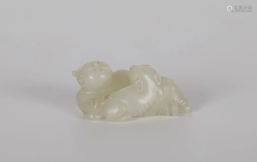 Chinese Carved Jade Figure Group