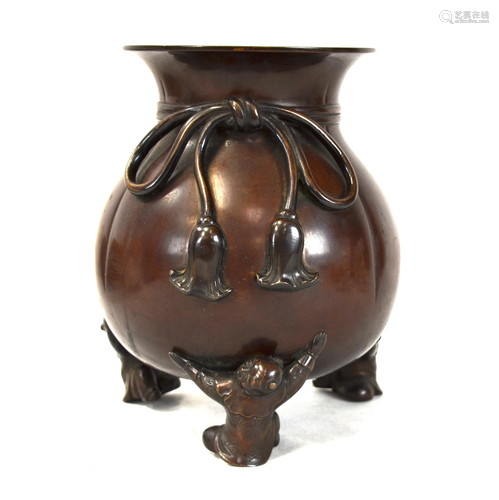 Japanese Bronze Vase