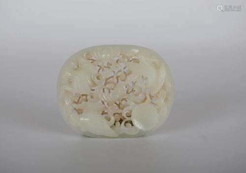 Very Fine Chinese Carved Jade Plaque