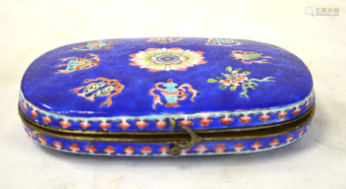 Chinese Blue Cloisonne Box