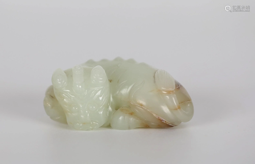 Chinese Carved Jade Figure of Beast